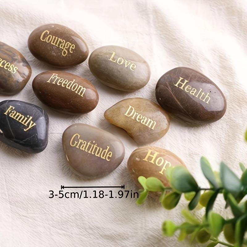 10pz Pietre Ispirazionali Affermazioni Positive Come Libertà Salute Amore Famiglia Successo Amico Coraggio Gratitudine Speranza Decorazione Casa