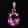 23 Ct Pink Tourmaline Gem Pendant Oval Cut 925 Sterling Silver Jewelry For Gift