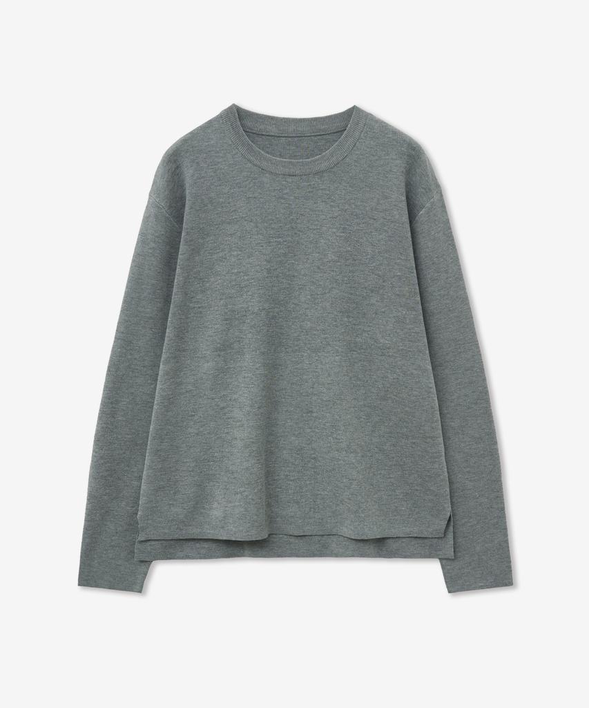 MINAV Compact Long Sleeve Knit [Melange Grey]