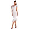 European and American Sexy Women's Shoulder Temperament Elegant Fishtail Bandage Skirt, Light and Tight Banquet Party Party Dress