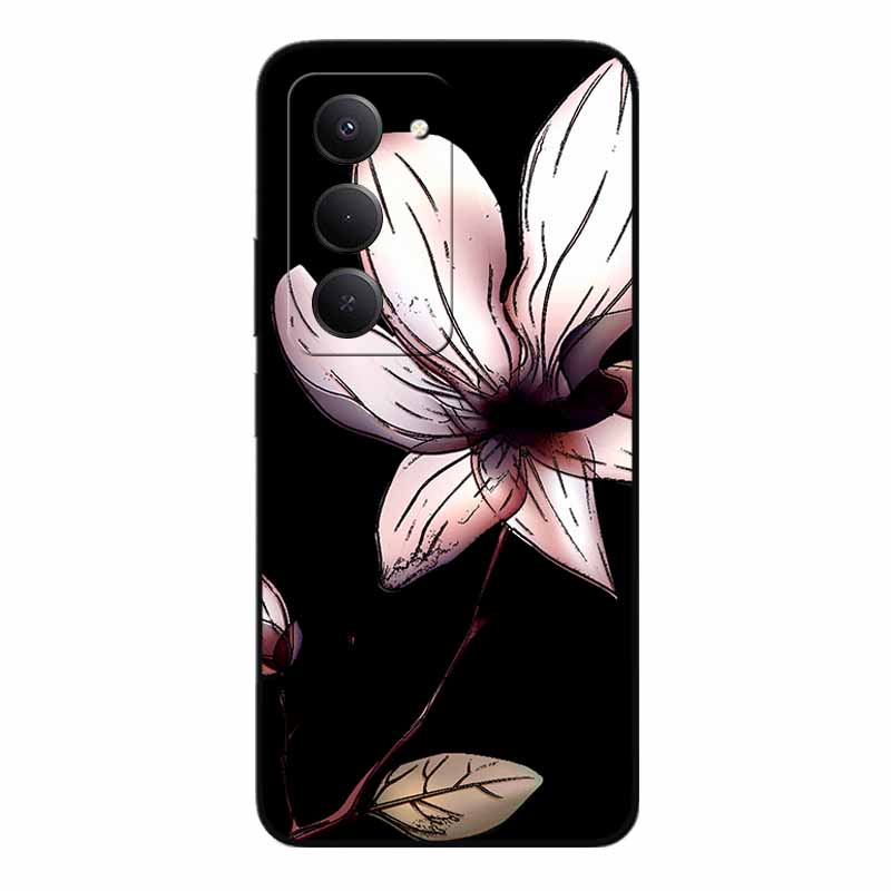 3D Emboss Cases For Redmi 15 5G 4G Relief Emboss Soft Silicone Back Cover For Xiaomi Redmi15 Flower Relief  Funda Redmi 15 4G 5G
