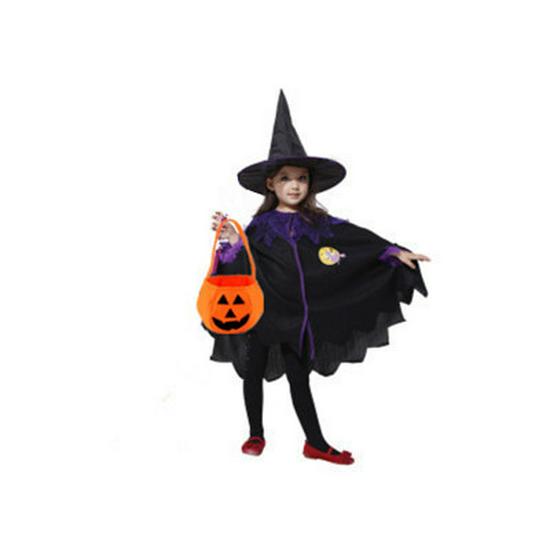 Halloween Witch & Vampire Costume Set for Girls: Cloak Cape Cosplay