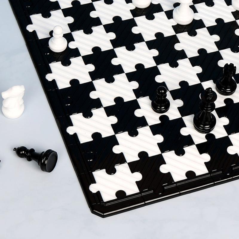 Schachbrett Silikonharz Formen Set mit Schachfiguren Dame Formen für Familienparty Spiel DIY Basteln Brettspiel Herstellung