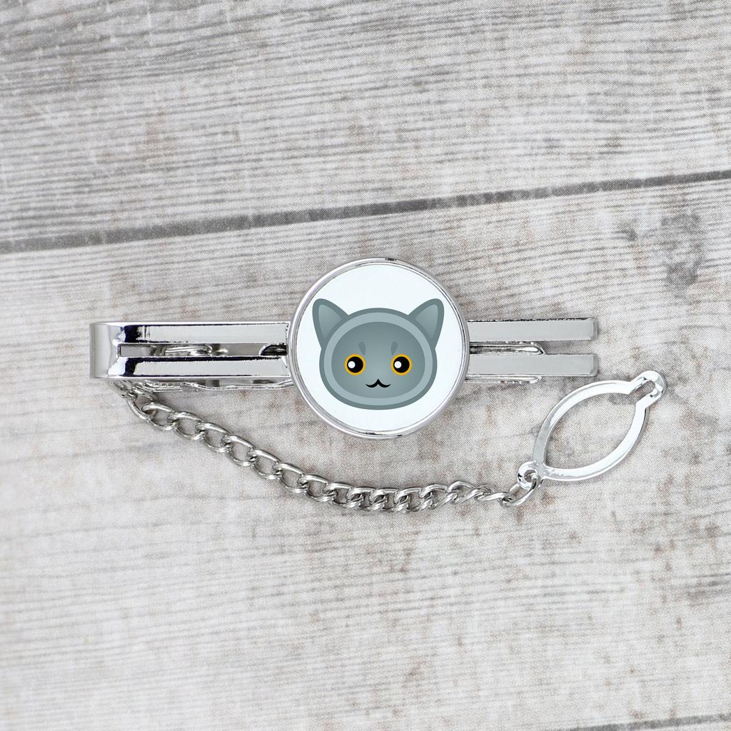 British Shorthair - elegant metal keychain as a gift from Art-Dog brand