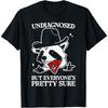 YUZBHOME Undiagnostiziert, Aber Jeder Ist Sich Ziemlich Sicher, Lustiges Cowboy-Waschbär-T-Shirt