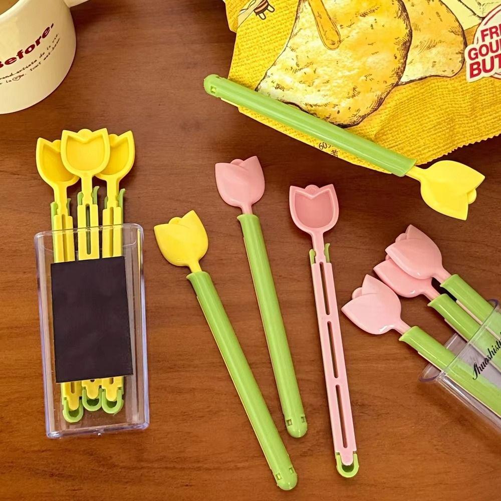 Feuchtigkeitsbeständiger Tulpen-Magnetverschluss-Clip Mehrzweck-Frischhalte-Snack-Verschluss-Clip Magnetische Blumenform