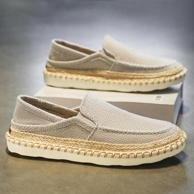 Herrenschuhe Frühling und Herbst Lazy Pedal Lasagne Herren Freizeitsport Atmungsaktive Stoffschuhe