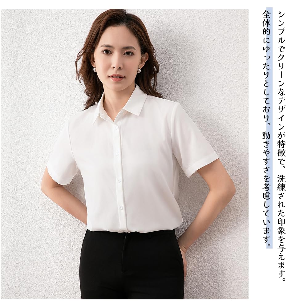 Shirts for Short Loose Highly for Fall [SPRING SEAON] Women, Blouses, Sleeves, Chiffon, Fit, Thin, Slimming, Breathable, Tops, Casual, Simple, Work,