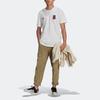 adidas Letter and Number Print Sports Short-Sleeve Soccer Jersey for Men, White