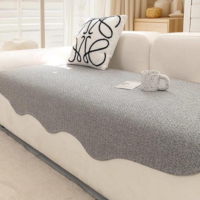 

Подушка для дивана из ткани шенилл для гостиной, специальная форма, нескользящий чехол для дивана, L-образное полотенце, защитный чехол для сиденья 90x90