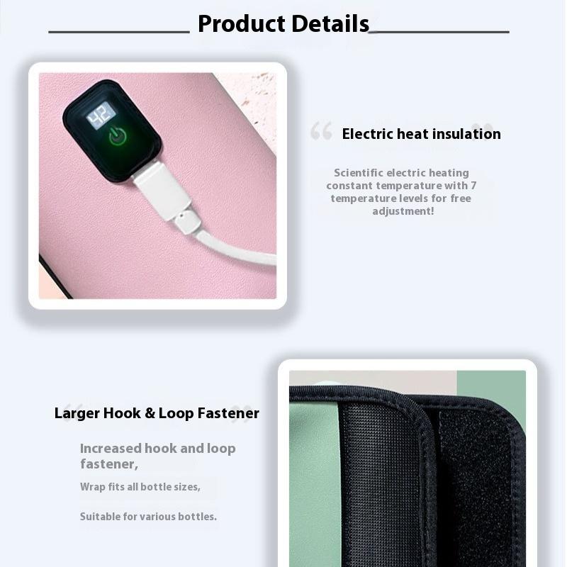 Bottle insulation cover USB constant temperature when going out, universal milk warmer for baby, portable, plug-in insulation