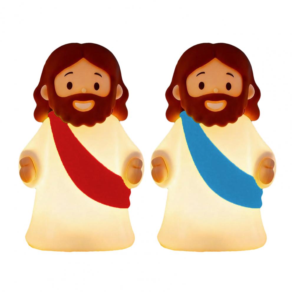Little Jesus Night Light Rechargeable Night Light Mini Jesus Silicone Night Light with Dimmable Touch Control for Kids