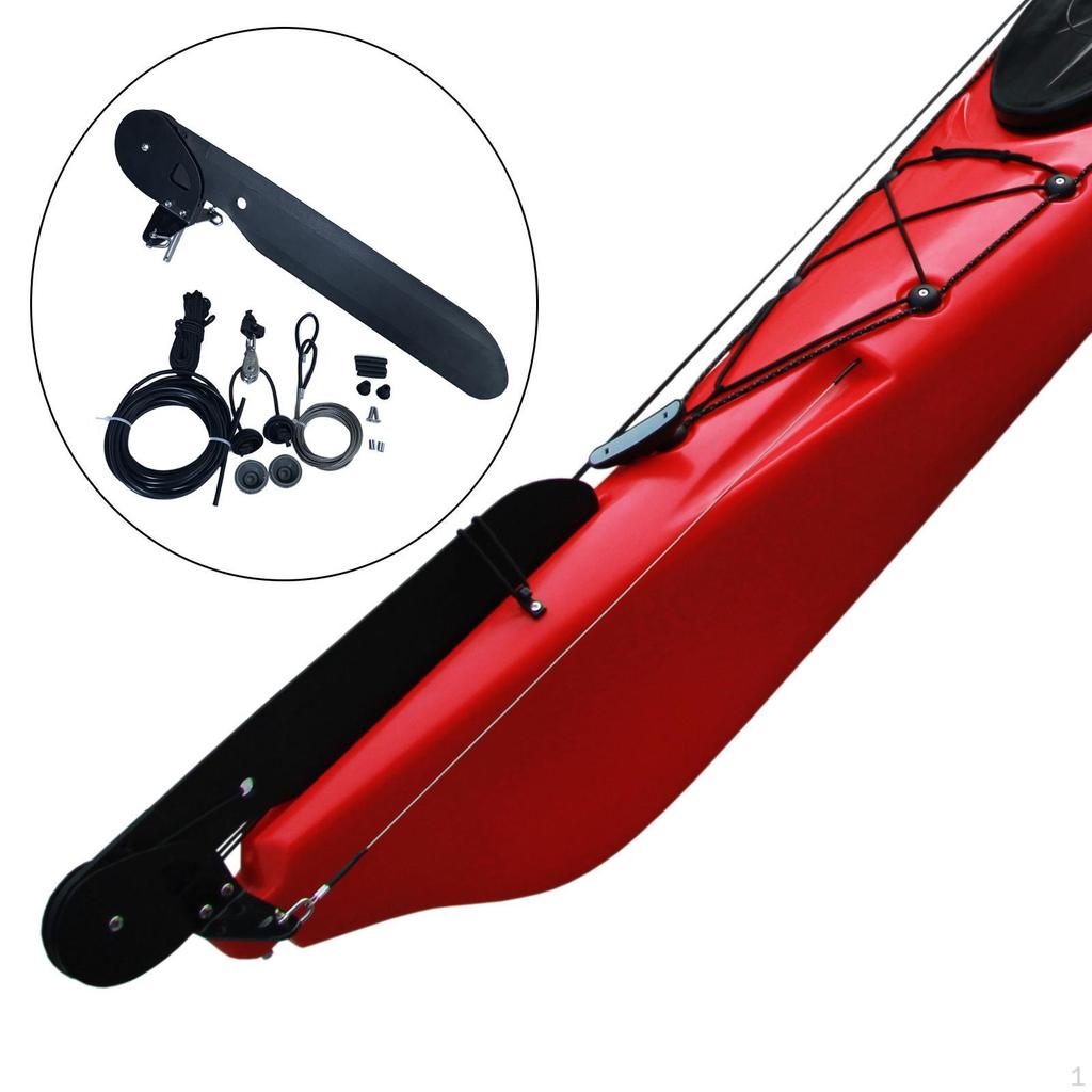 Kayak Rudder, Fishing Watercraft Canoe Nylon Boat Rudder Replacement Parts Foot Control Steering
