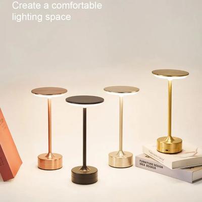 LED Table Lamp Touch Sensor Night Light USB Rechargeable Portable Bedroom Night Light Wireless Reading Lamp Restaurant Hotel Bar
