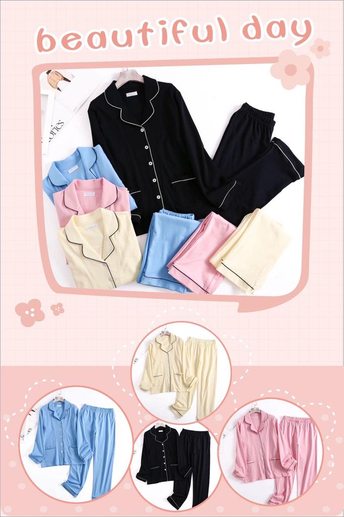 Cotton Perfect for Spring and Comfortable Long Size Women's 100% Pajamas, Warm, Autumn, Open-Front, Moisture-Wicking, Quick-Drying, Loungewear,