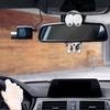 Dog Car Rearview Bobblehead Doll Shaking Head Nodding Dog Ornament Cartoon Bobblehead Rear View Decor Dog For Women Teen Girl