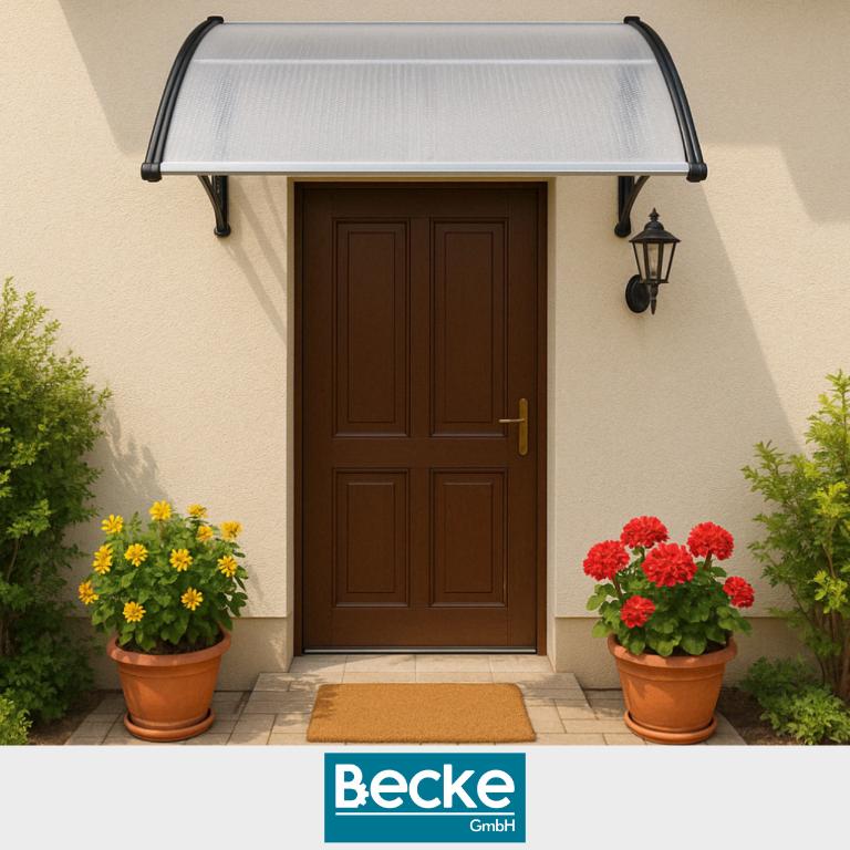 Arched Canopy Over the Entrance Door, Balcony Window Canopy, Black 150x80 GoGarden