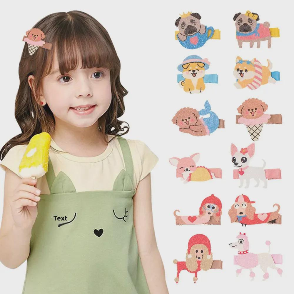 Summer Cartoon Pet Dog Hairpin: Super Cute Animal Parent-Child Holiday Hair Accessories for Babies