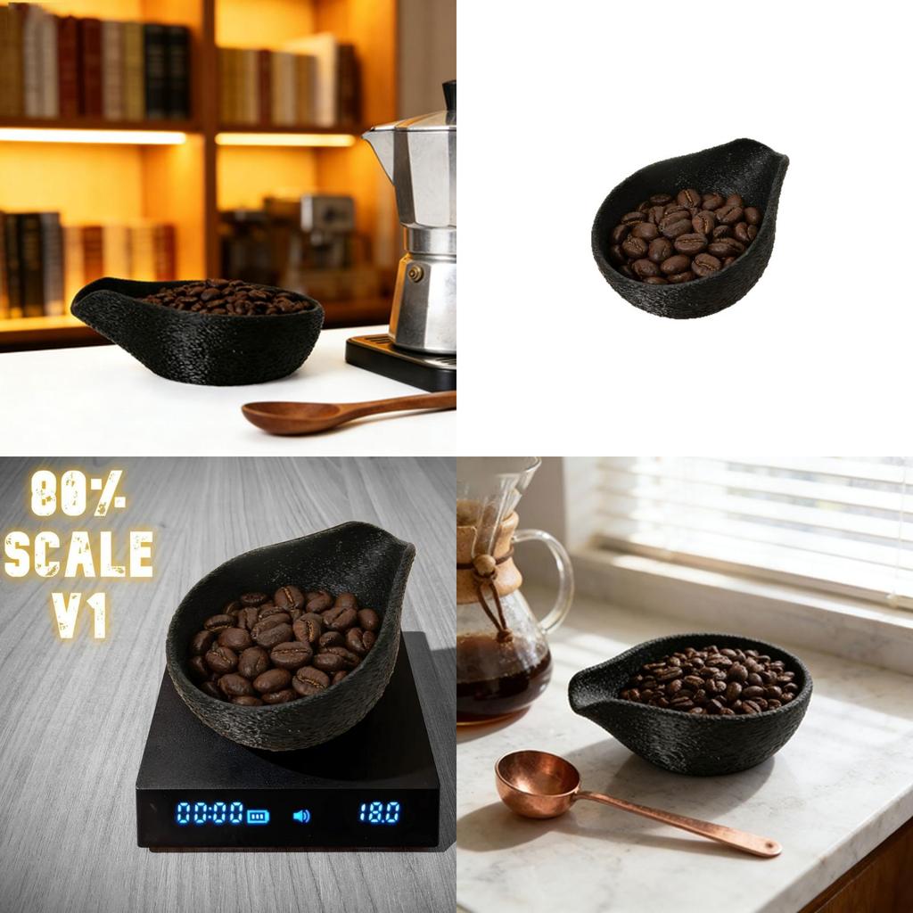 Coffee Bean Measuring Scale With Modern Minimalist Design For Coffee Enthusiasts