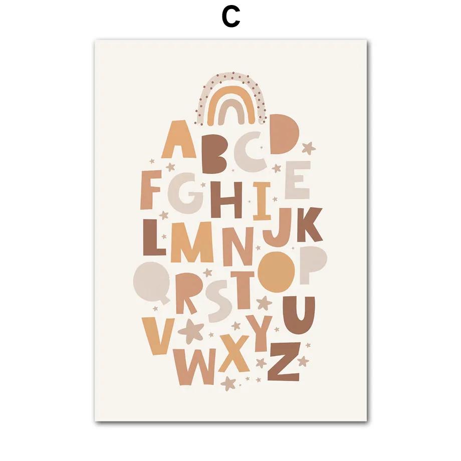 Leinwandmalerei Regenbogen Koala Bär Elefant Hase Boho Poster Drucke Baby Wandkunst Bilder Nordische Kinderzimmer Deko