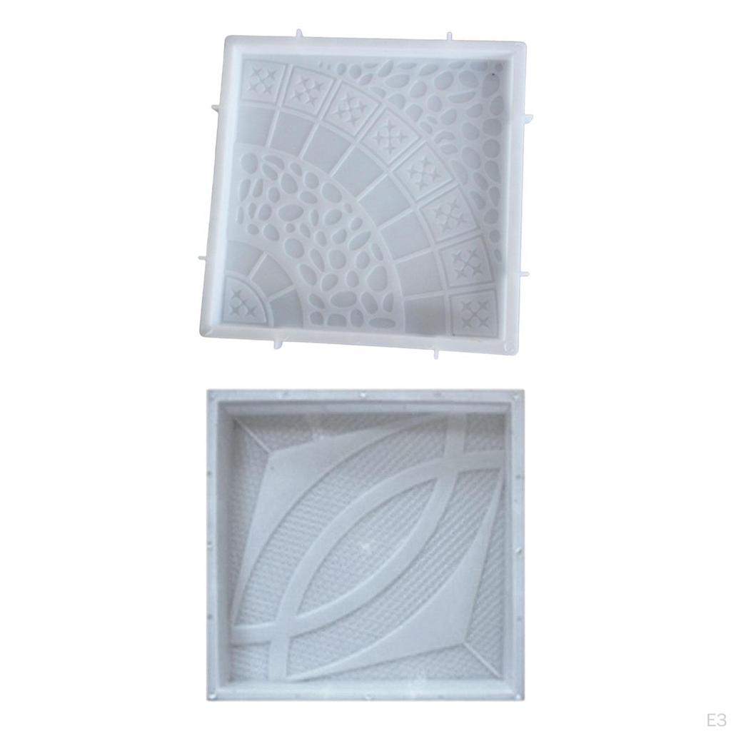 Concrete Brick Model Decorative Square Stepping Stone Paver Floor Tile Form for Walkway, Patio,