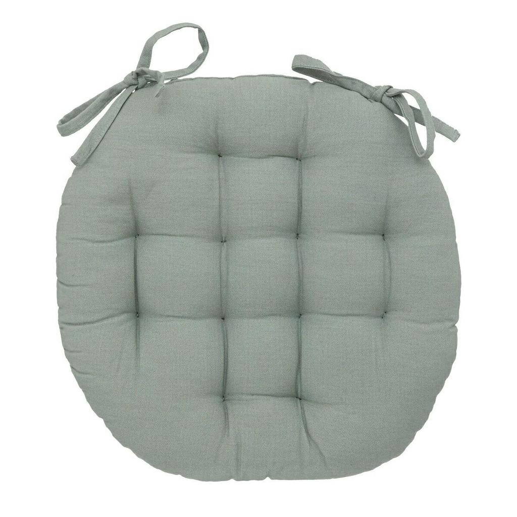 Cuscino per Sedia Anjali 38 Cm Rotondo Verde Cotone