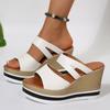 Fashion Summer Shoes for Women Fashion Chunky Wedges Sandals Women New Platform High Heeled Slippers Woman Outdoor Thick Sole Rome Shoes