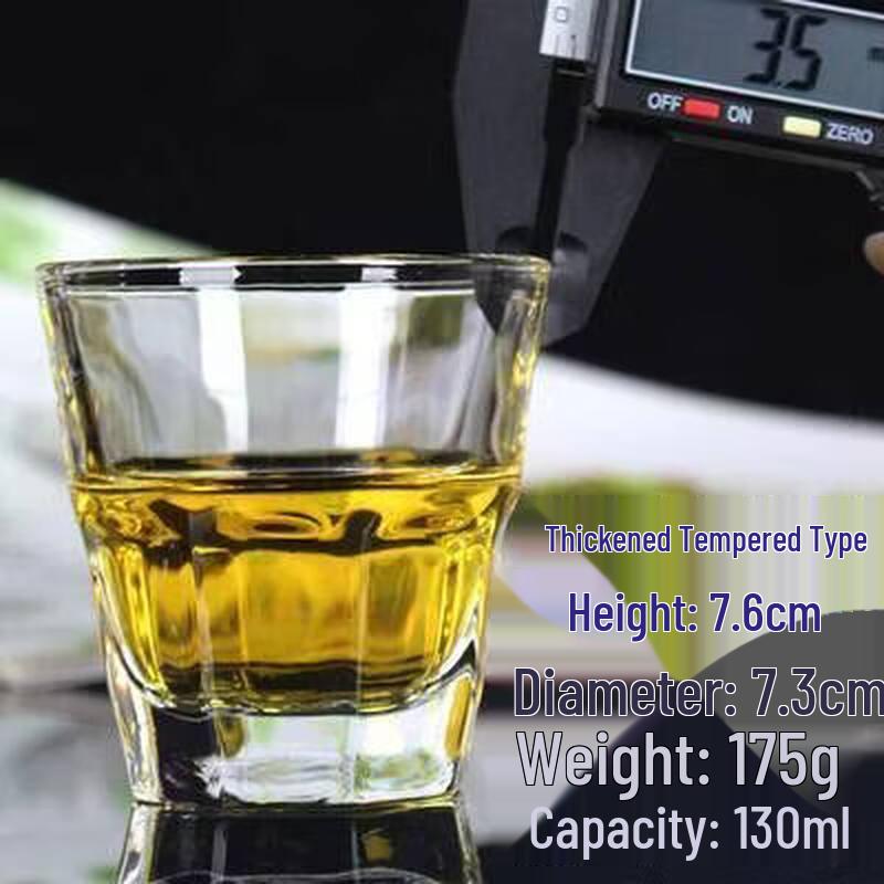 ZISIZ Octagonal Tempered Glass Cup