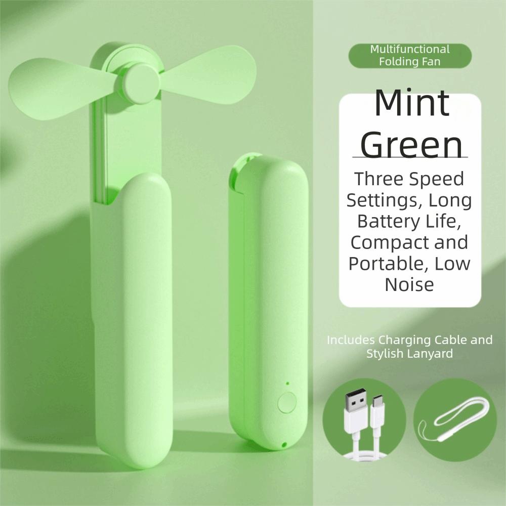 USB Charging Mini Handheld Fan Compact Body USB Rechargeable Fan Travel Use