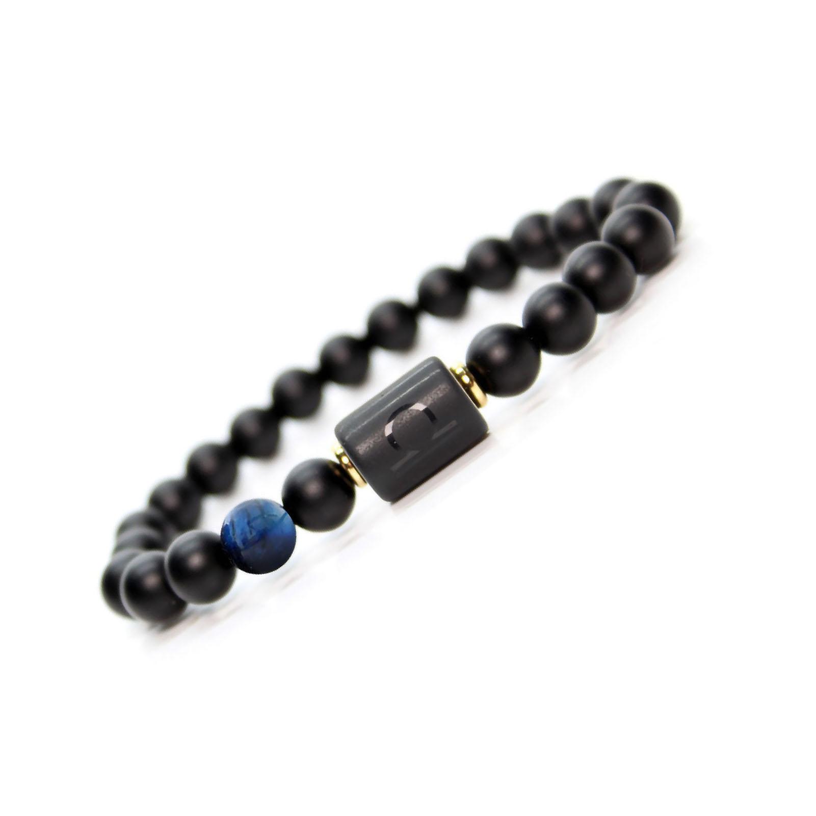 

Черный браслет из бусин на резинке Эластичная веревка Браслет на удачу Ювелирные изделия для мужчин и женщин Весы