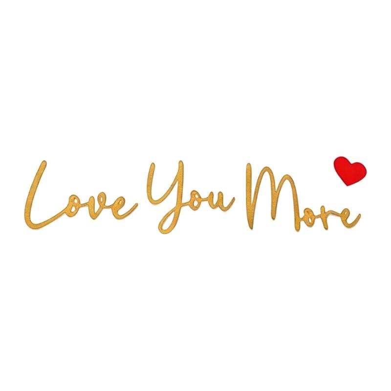Retro Love You Bye Wall Decors Love You Bye Acrylic Sign for Home Coffee Wall Art Gift to Express Warm for Your Family