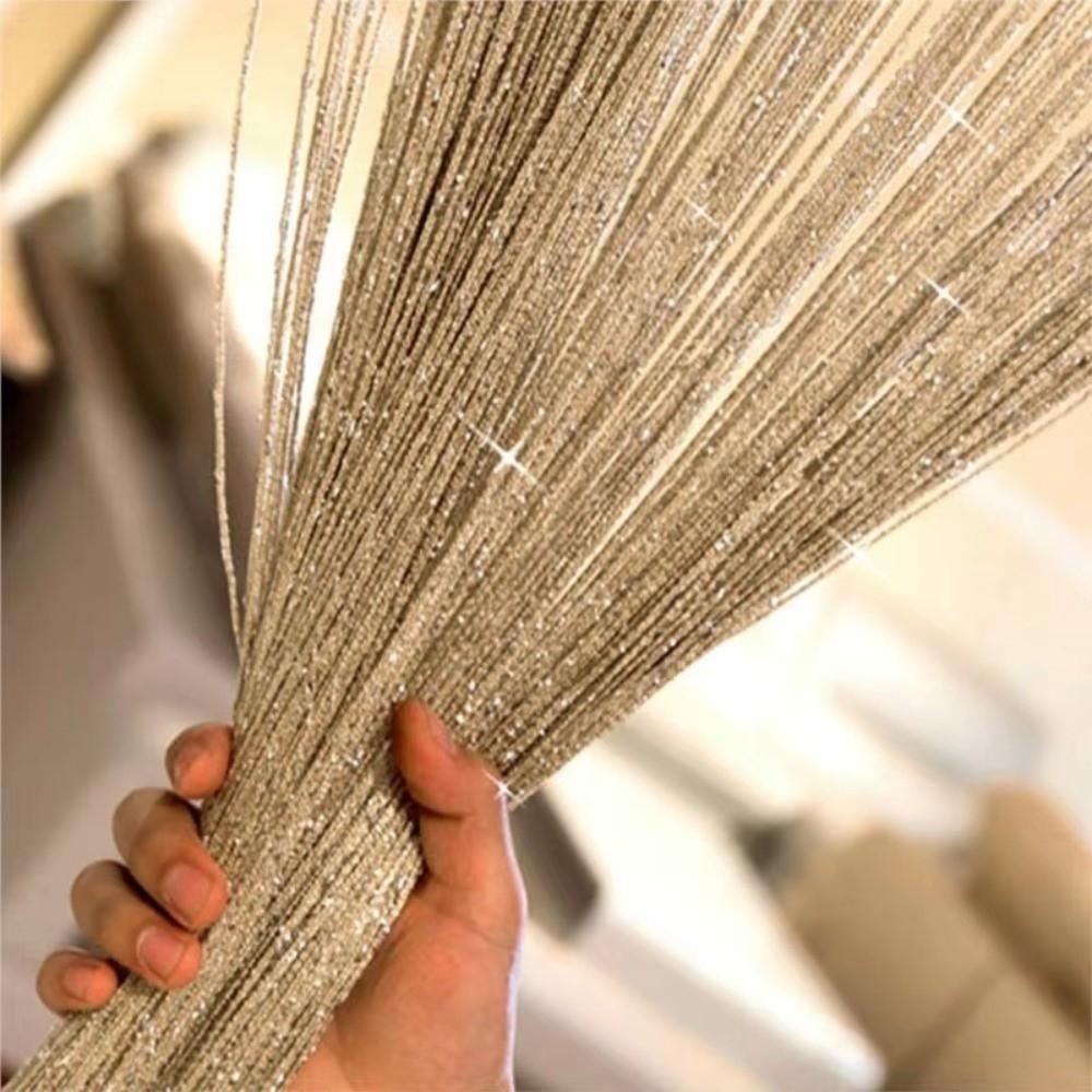 100x200cm String Curtain Shiny Tassel Curtain New Curtain Valance Window