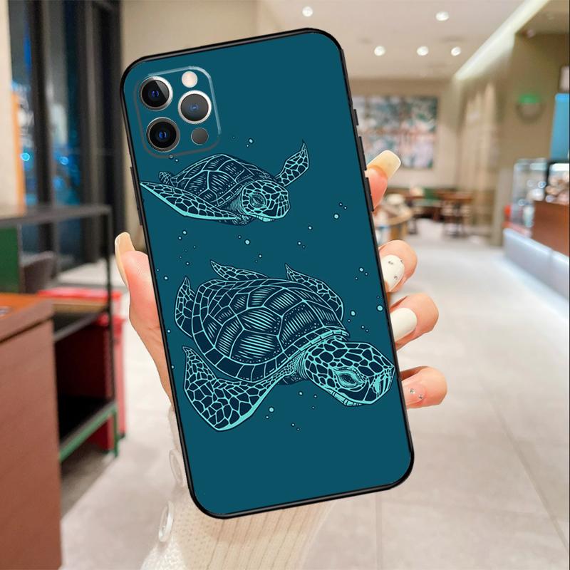 Sea Turtle Phone Case For iPhone 17 Air 16 15 13 11 12 14 Pro Max mini 15 16 Plus 16e Protective Cover