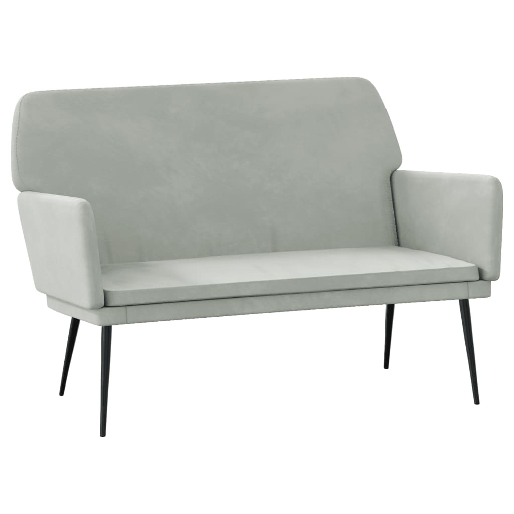 Vidaxl Bench, Light Gray, 108X79X79 Cm, Upholstered with Velvet