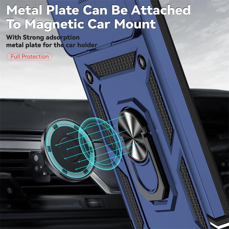 Funda For Xiaomi 15T Pro 5G Case Armor Slide Lens Protect Phone Case For Xiomi 15TPro Xiaomi15T Pro Magnetic Holder Ring Cover
