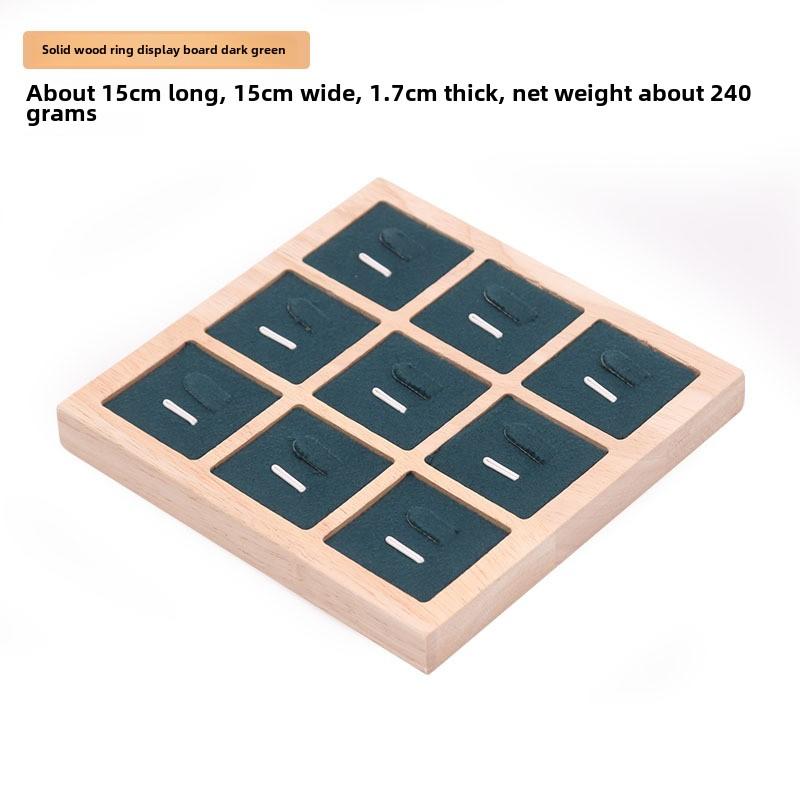 Simple Solid Wood Oak 9-digit Ring Display Tray Pendant Transfer Bead Fu  Diamond Ring Ring Pair Ring Display Holder