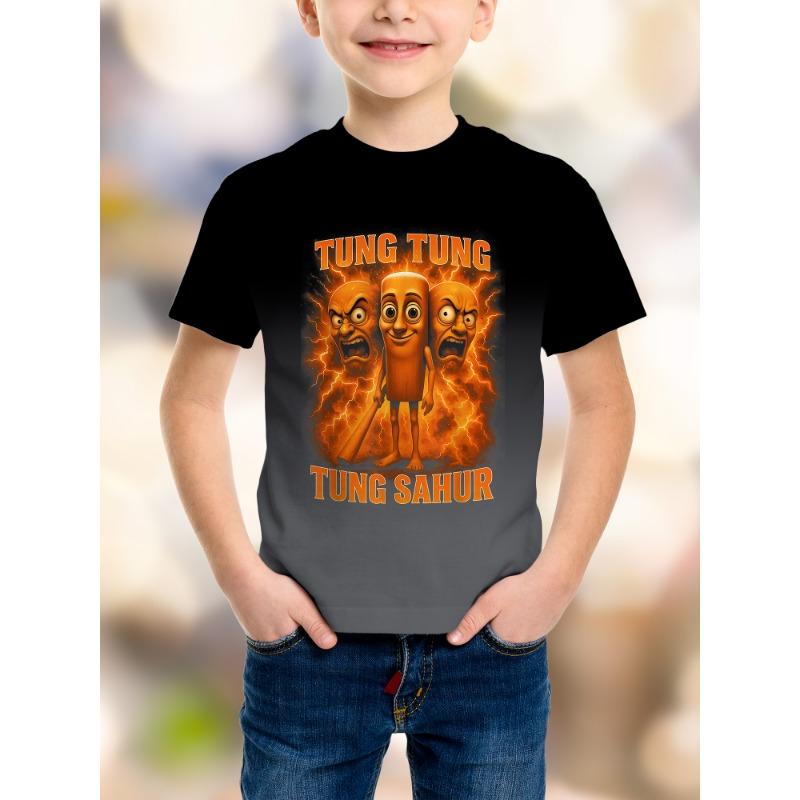 3D Print Summer Spring Sports Fashion Streetwear Kids  Crew Neck Casual Daily Outdoor Regular Top