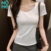 NOMe Women's Slim Fit U-Neck Short Sleeve T-shirt