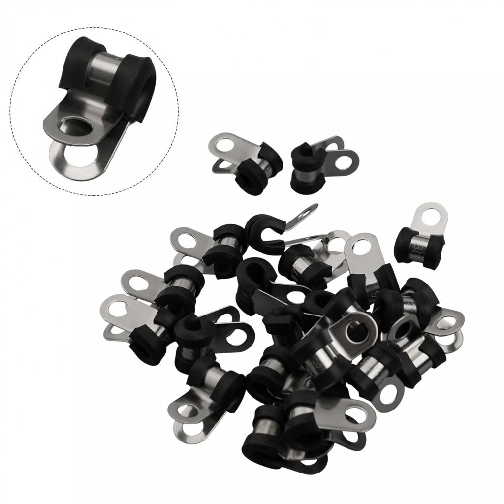 Brake Pipe Tube Clips Lines Tools Set Rubber Lined P Clips