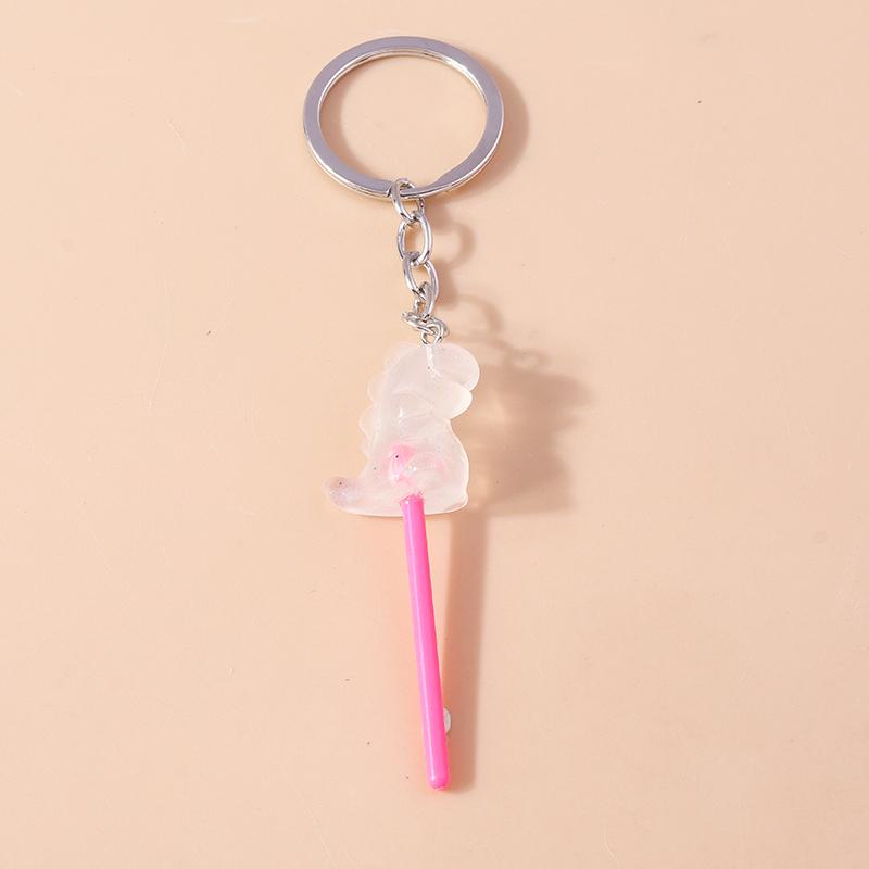 Lovely Resin Candy Lollipop Keychain Mini 3D Simulation Food Key Rings for Men Women Handbag Pendants DIY Kids Jewelry Gifts