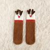 4 Pairs Thick Warm Coral Fleece Socks for Women Men Funny Christmas Pattern Seasonal Indoor Sleeping Slipper Socks