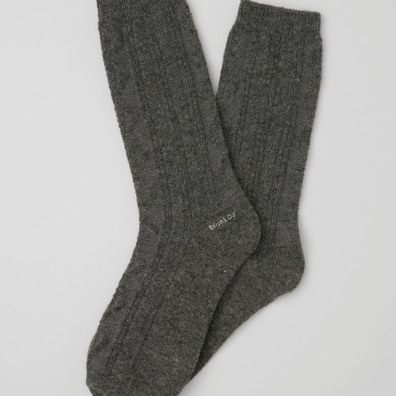 blank03 wool cable cozy socks (3colors)