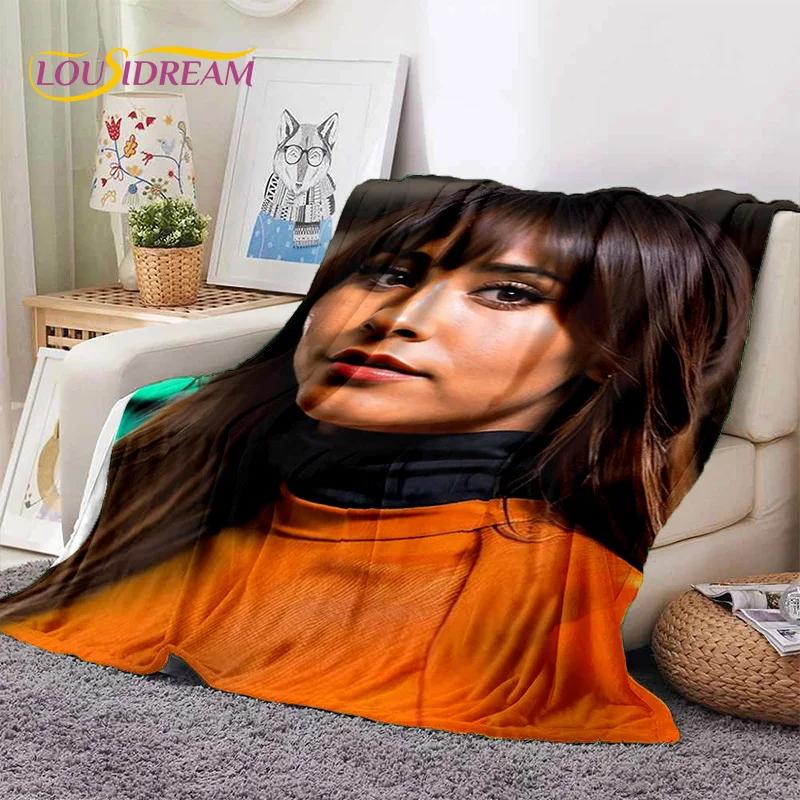 3D Cute Aitana Spanish Singer Soft Blankets,Keep Warm Throw Blanket Comfortable Blanket for Picnic Beds Sofa Home Bedroom Gifts