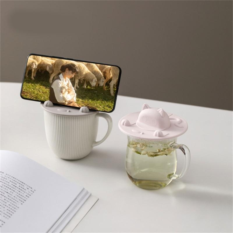 Food Grade Silicone  Mug Lid Effective Dustproof  Proof Cover For Coffee  Cups