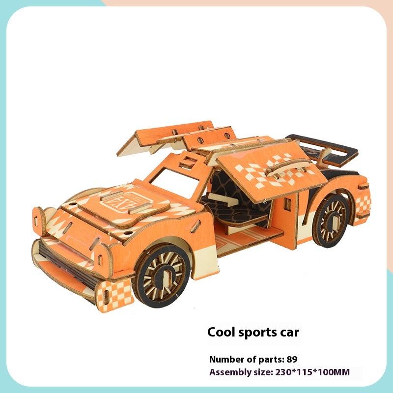 

Детская деревянная 3D-головоломка, модель автомобиля, украшения, сделай сам, детские развивающие игрушки ручной работы