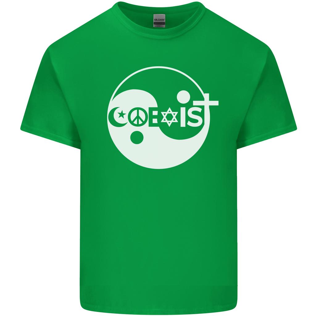 Coexist World Peace Love Religion Hippy Anti War Unisexs Light Cotton TShirt
