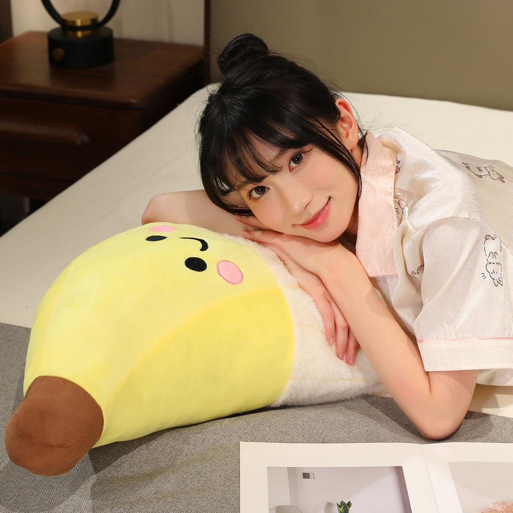 25-80cm Cartoon Cute Giant Banana Plush Doll Pillow Yellow Smile Banana Fruit Plush Toy Home Decoration Gift For Children