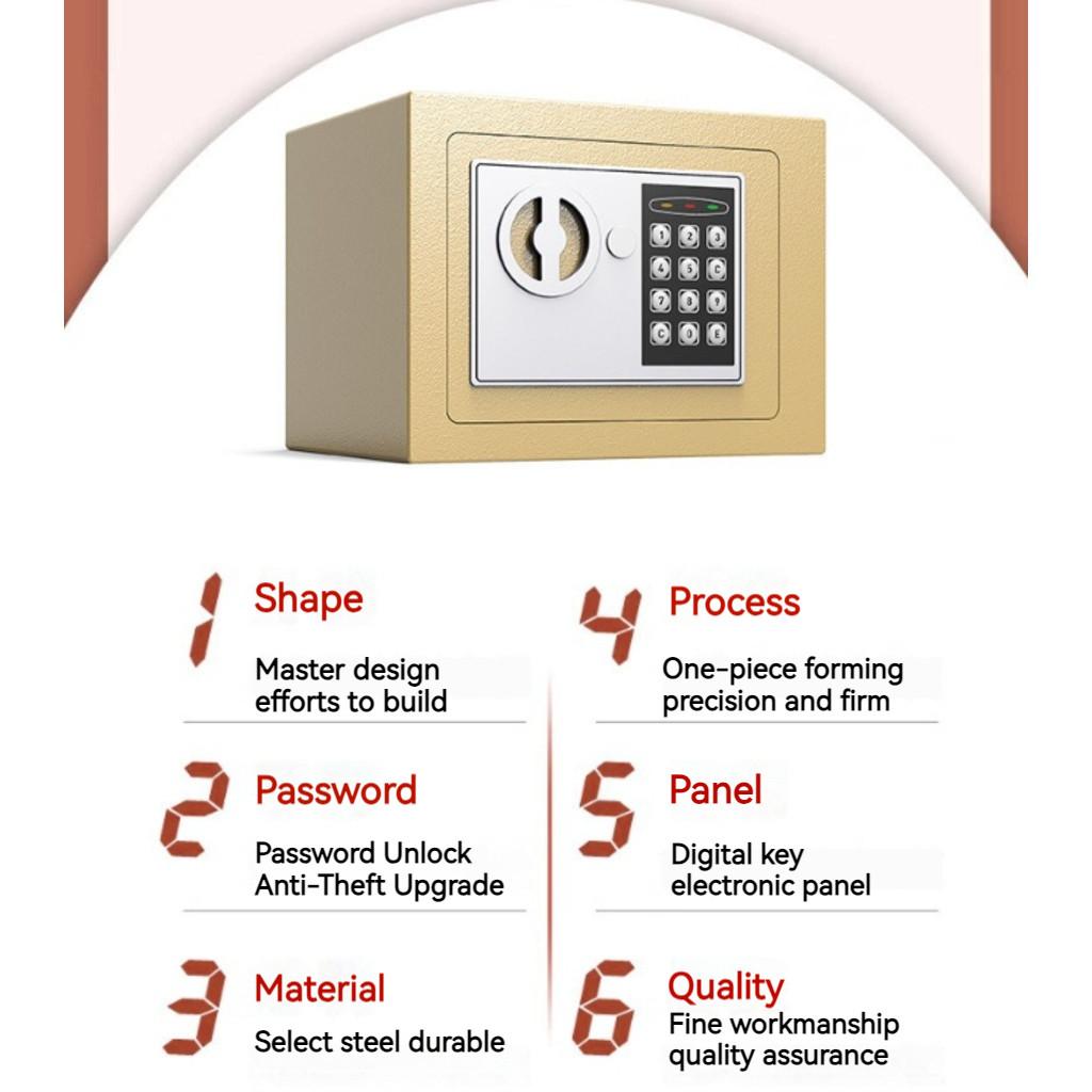 Intelligent All Steel Anti-theft Password Piggy Bank Personal Security Secret Box (With Money Slot) Mini Digital Safe Box