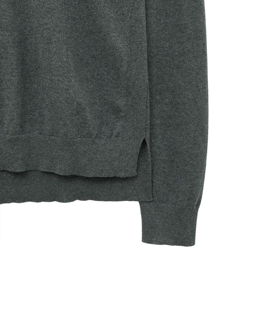 NOIRER Cashmere Cotton Turtleneck (Gray)