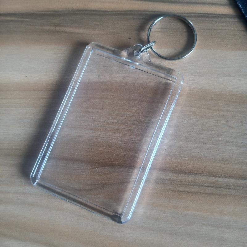 Double-Sided Transparent Acrylic Keychain: 1-inch & 2-inch Blank Photo Frame Pendant